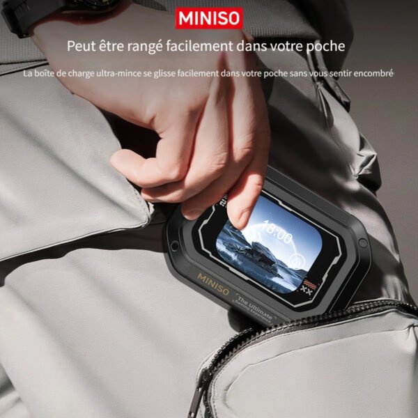 Écouteurs Sans Fil MINISO M98 avec Traduction IA - 135 Langues en Temps Réel, Conception Ouverte avec Écran Tactile Couleur et Retour Haptique, Autonomie de 35H, Micro Intégré, Chargement USB-C pour Jeux/Appels Téléphoniques/Musique, Outil de Traduction Multimédia, Casque Haut-De-Gamme – Image 10