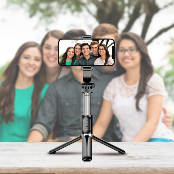 Trépied de perche à selfie pour téléphone portable de 40 po, support de trépied extensible tout-en-1 pour smartphone avec télécommande sans fil, rotation à 360° pour iPhone 14/13/12/12 Pro/11/11 Pro/XS/XR/X/8/7 Plus, pour les smartphones Samsung, Google, LG, Sony – Image 10