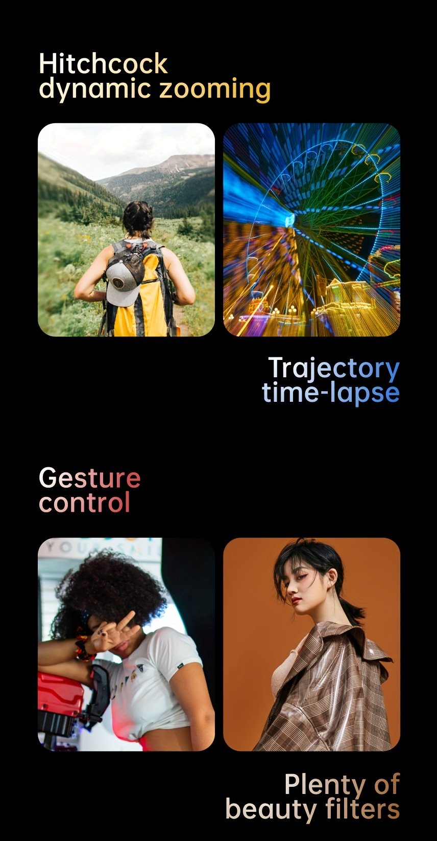 Stabilisateur de cardan à 3 axes pour smartphone pliable avec contrôle PTZ, stabilisation motorisée à 4 axes, objectif intégré de 16 mm et vidéo HD 1080P pour for iphone Xiaomi pour for samsung, vlogging, streaming, voyage, déplacement, stabilisateur de cardan pour smartphone, équipement de vlogging, stabilisateur de caméra portable, design compact, design léger