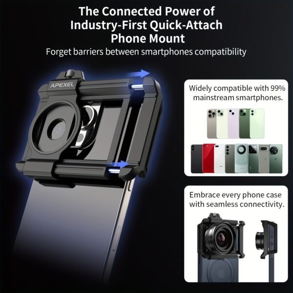 Objectif zoom APEXEL 10X-20X pour la photographie avec smartphone, objectif optique haute définition – Image 9