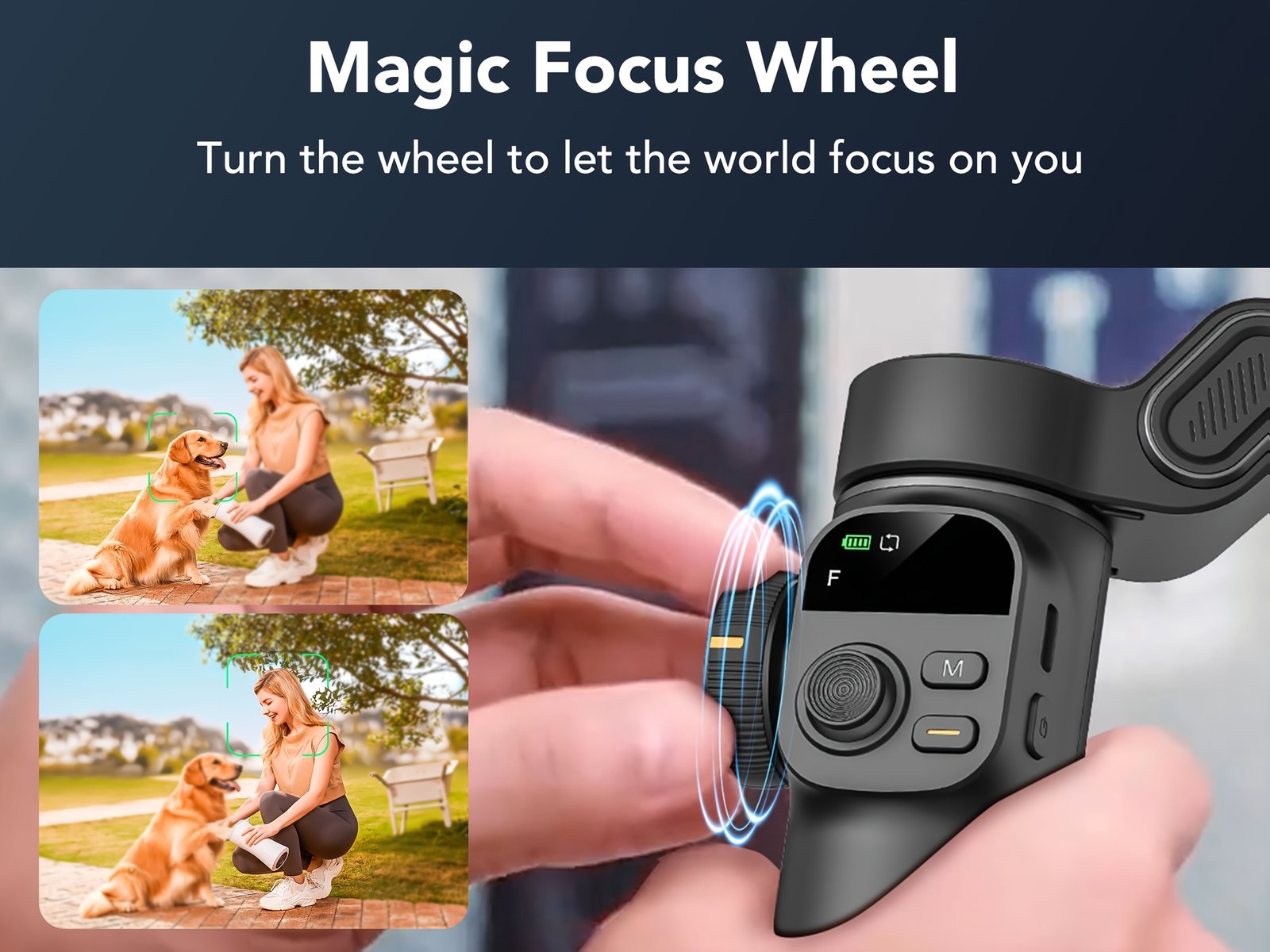 AOCHUAN Smart X2 Stabilisateur de Téléphone Gimbal pour Sport en Plein Air, Trépied à Déclencheur Automatique, Réglage Pliable avec Affichage LED au Sol, Contrôle par Gestes, Suivi de Visage et Corps, Fonction Anti-secousse