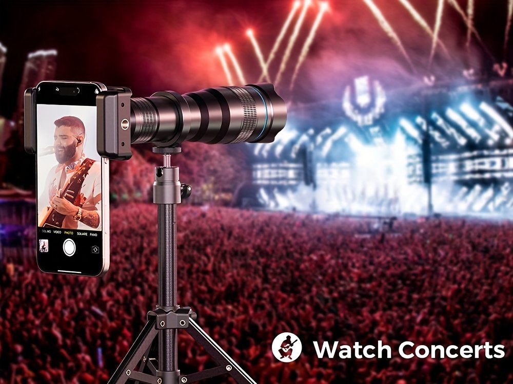 Kit d'Objectif Téléobjectif APEXEL 36X pour Smartphone, Lentille de Caméra pour Téléphone Portable avec Attache Universelle, Objectif de Photographie HD pour iPhone et la Plupart des Smartphones - Objectif Téléphoto à Haute Grossissement pour Photographie de Concerts et Observation des Oiseaux, APExel