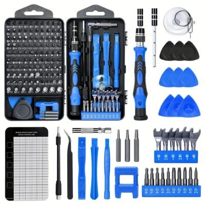 1pc 138 En 1 Kit de Réparation de Bricolage, Ensembles de Tournevis de Précision Kit D'outils de Tournevis Adapté Aux Réparations D'iphones, de Tablettes, de Montres, D'appareils Photo, Etc. Avec Mini Clé Et Extracteur de Vis Dénudées