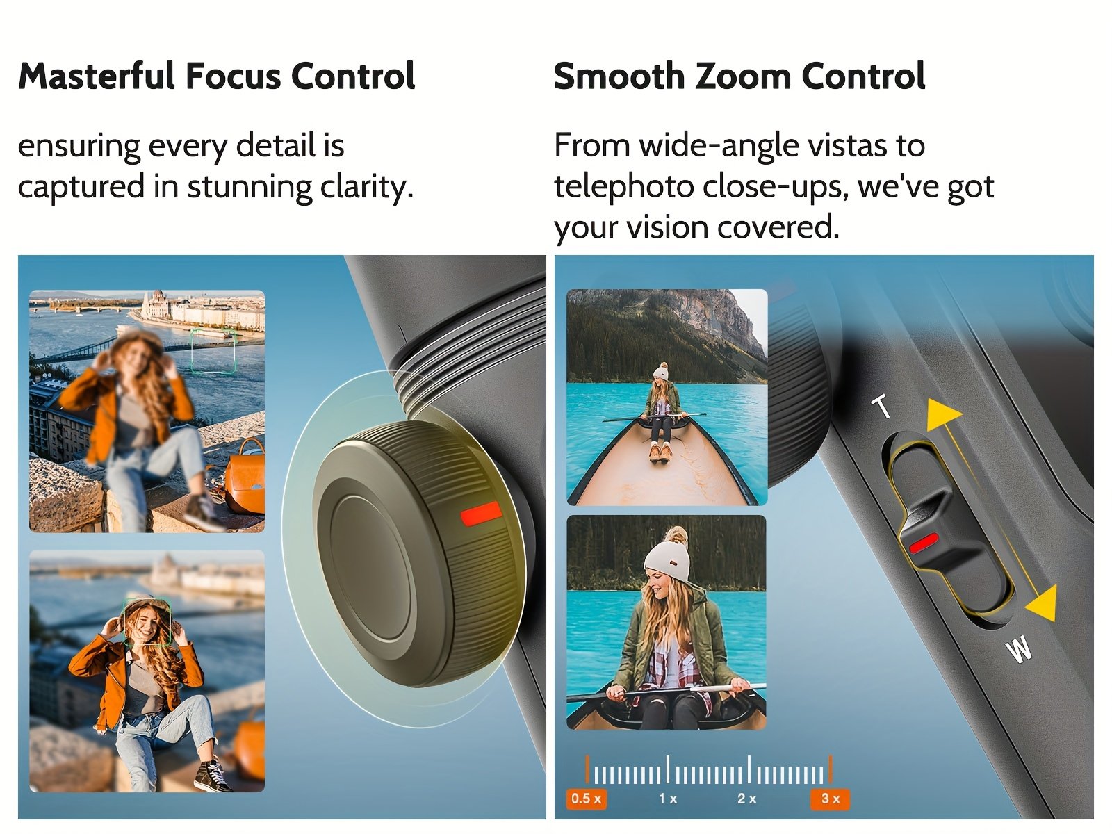 Stabilisateur de Gimbal AOCHUAN Xpro pour stabilité et anti-tremblement, peut être utilisé en main ou sur un trépied avec mode caméra recharge inversée, éclairage de remplissage intégré, affichage LED, télécommande, suivi du visage, contrôle gestuel, selfie, vlog, mode film