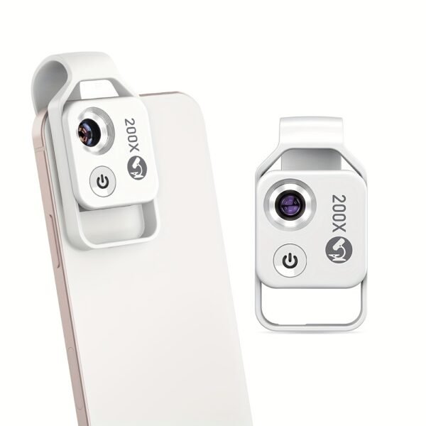 1 Pack Microscope APEXEL 200X Grossissement pour iPhone Huawei Xiaomi - Résolution HD, Lumière LED avec Filtre CPL, Design Clip-On Portable, Sans Application Nécessaire, Sac de Transport et Chiffon de Nettoyage Inclus, Microscopie Smartphone, Accessoire Compatible, Objectif Précis, Pour Utilisateurs Passionnés – Image 5