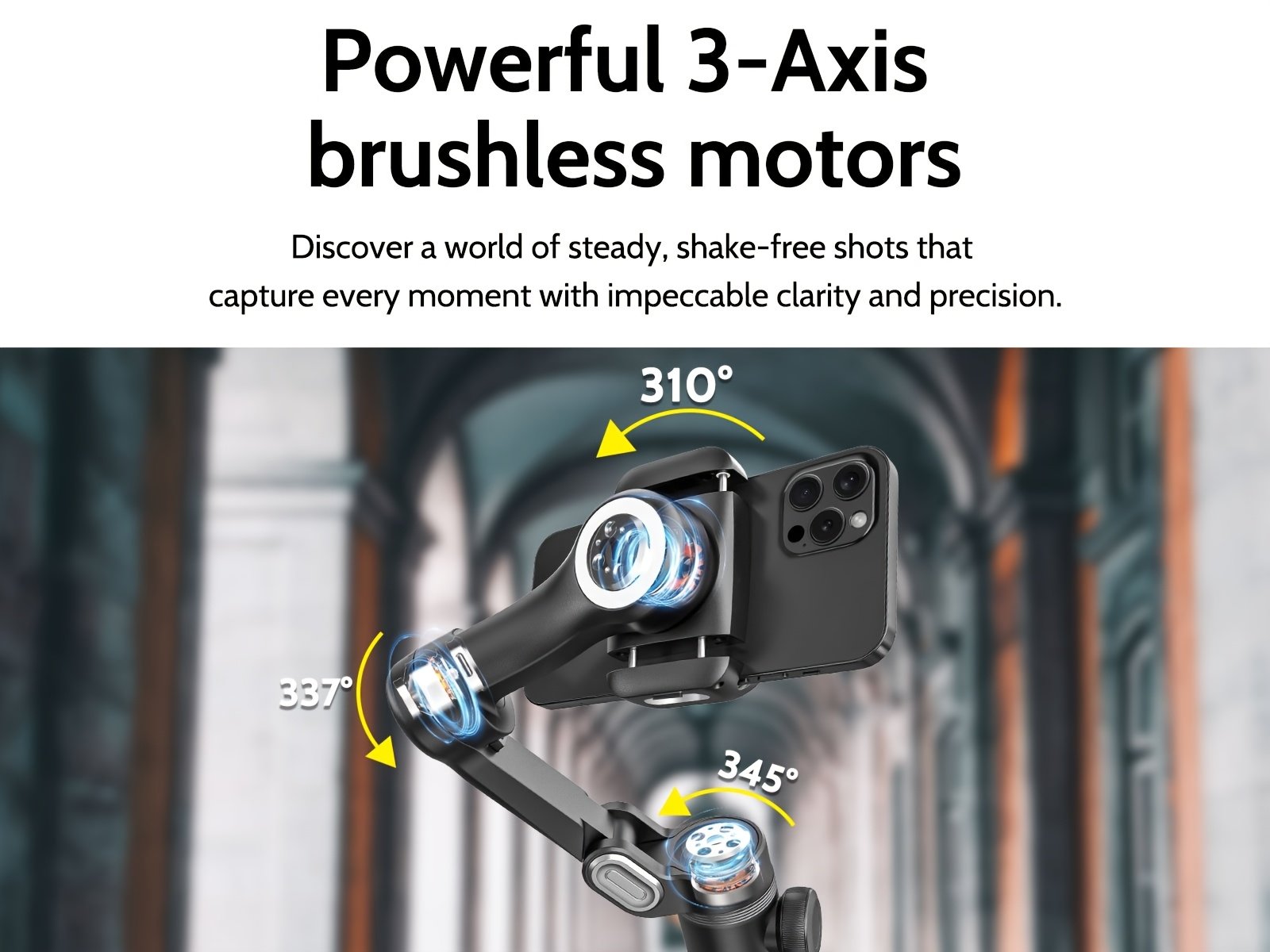 Stabilisateur de Gimbal AOCHUAN Xpro pour stabilité et anti-tremblement, peut être utilisé en main ou sur un trépied avec mode caméra recharge inversée, éclairage de remplissage intégré, affichage LED, télécommande, suivi du visage, contrôle gestuel, selfie, vlog, mode film