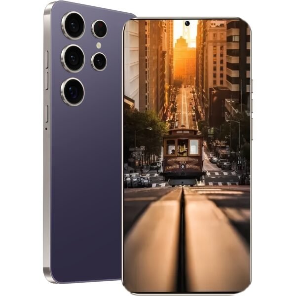 Smartphone déverrouillé 5G pour Android 13 - 8 Go + 256 Go / Écran 6,8" / Caméra 50 MP + 13 MP / Batterie 6800 mAh / Double SIM / Face ID / GPS - Livré avec casque audio, câble de charge, étui et film anti-rayures, W&O – Image 7