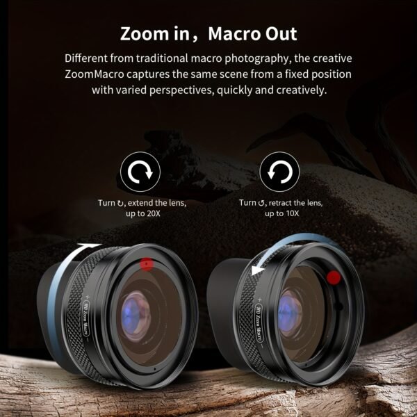 Objectif zoom APEXEL 10X-20X pour la photographie avec smartphone, objectif optique haute définition – Image 8