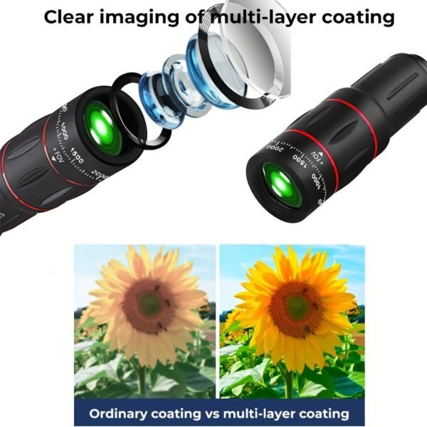 Objectif Téléobjectif pour iPhone et Android, Télescope de Caméra HD à Grande Loupe pour Photographie sur Smartphone avec Pince pour Téléphone & Trépied Portatif – Image 9