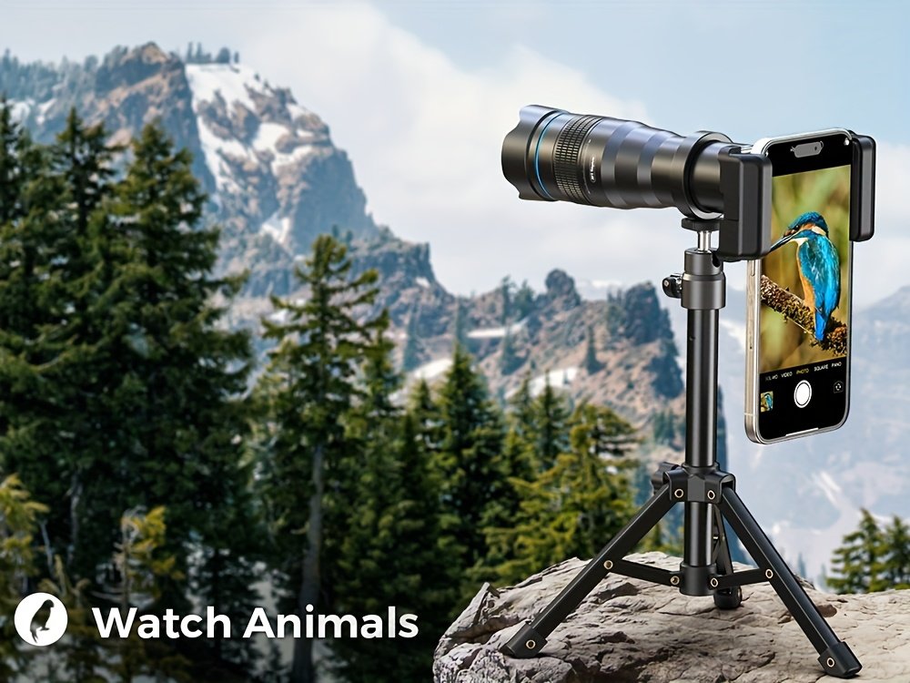 Kit d'Objectif Téléobjectif APEXEL 36X pour Smartphone, Lentille de Caméra pour Téléphone Portable avec Attache Universelle, Objectif de Photographie HD pour iPhone et la Plupart des Smartphones - Objectif Téléphoto à Haute Grossissement pour Photographie de Concerts et Observation des Oiseaux, APExel