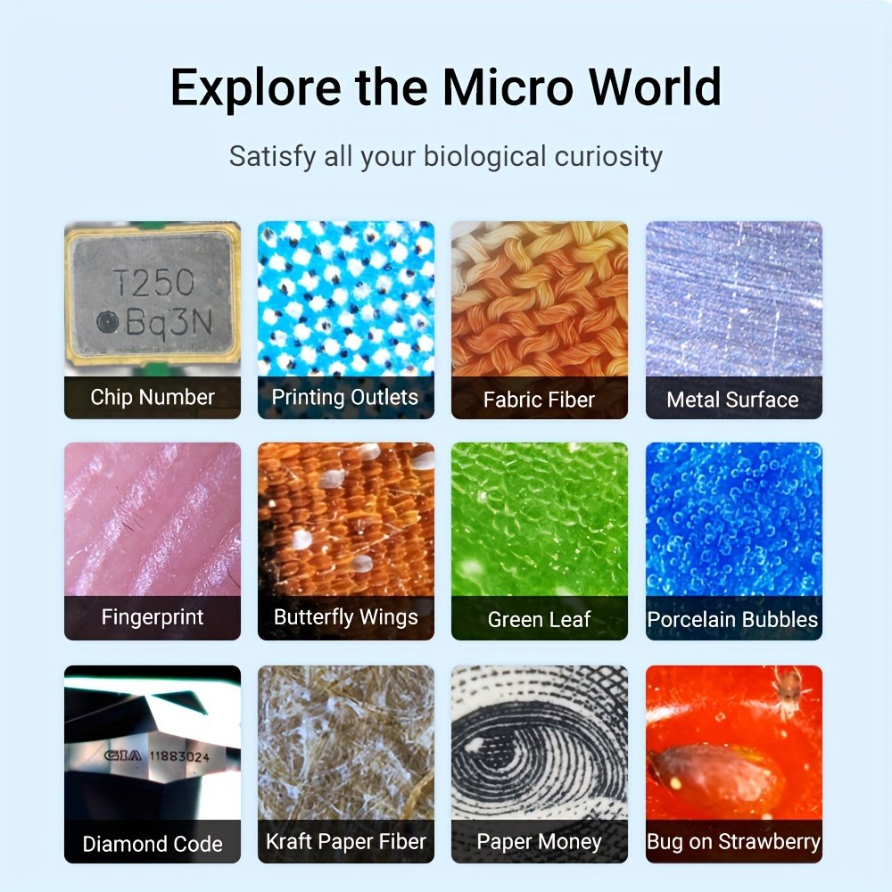 1 Pack Microscope APEXEL 200X Grossissement pour iPhone Huawei Xiaomi - Résolution HD, Lumière LED avec Filtre CPL, Design Clip-On Portable, Sans Application Nécessaire, Sac de Transport et Chiffon de Nettoyage Inclus, Microscopie Smartphone, Accessoire Compatible, Objectif Précis, Pour Utilisateurs Passionnés