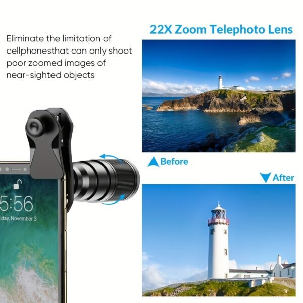 Kit d'Objectifs APEXEL 10 en 1 pour Téléphone avec Objectif Pois, Macro Large, Filtre Étoile et CPL pour iPhone 11, Samsung Redmi et tous les Smartphones – Image 6