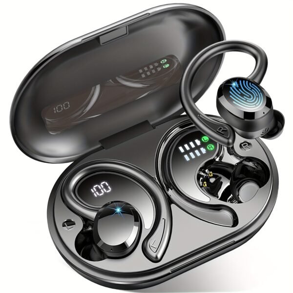 Écouteurs Sans Fil Q38 avec Son Stéréo Environnant, Écouteurs Sportifs à Longue Durée de Jeu, Moniteurs Intra-Auriculaires avec Microphone Intégré pour l'Exercice et la Réduction du Bruit – Image 2