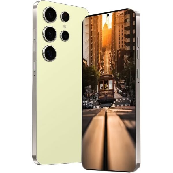 Smartphone déverrouillé 5G pour Android 13 - 8 Go + 256 Go / Écran 6,8" / Caméra 50 MP + 13 MP / Batterie 6800 mAh / Double SIM / Face ID / GPS - Livré avec casque audio, câble de charge, étui et film anti-rayures, W&O – Image 5
