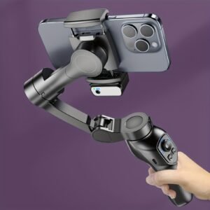 COMITOK L7C gimbal portable à 3 axes intelligent, peut être utilisé pour filmer des vidéos fluides, diffusions en direct, contrôle de geste intelligent et prises de vue de suivi, avec lumière d'appoint intégrée, artefact de prise de vue vlog selfie pour téléphone portable multi-scènes