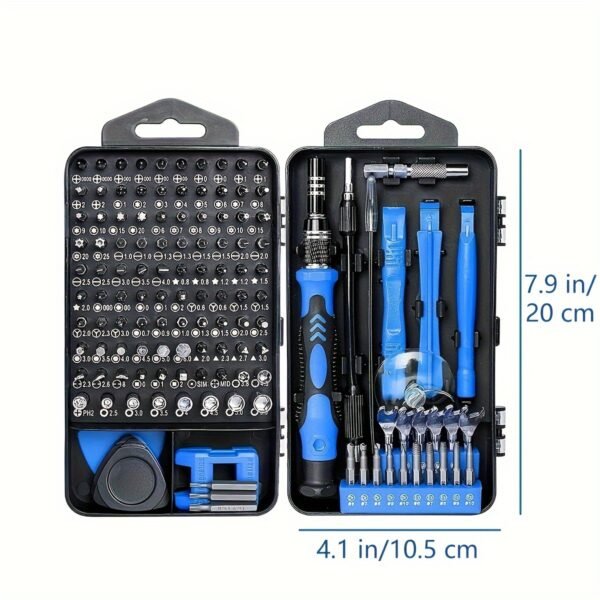 1pc 138 En 1 Kit de Réparation de Bricolage, Ensembles de Tournevis de Précision Kit D'outils de Tournevis Adapté Aux Réparations D'iphones, de Tablettes, de Montres, D'appareils Photo, Etc. Avec Mini Clé Et Extracteur de Vis Dénudées – Image 2