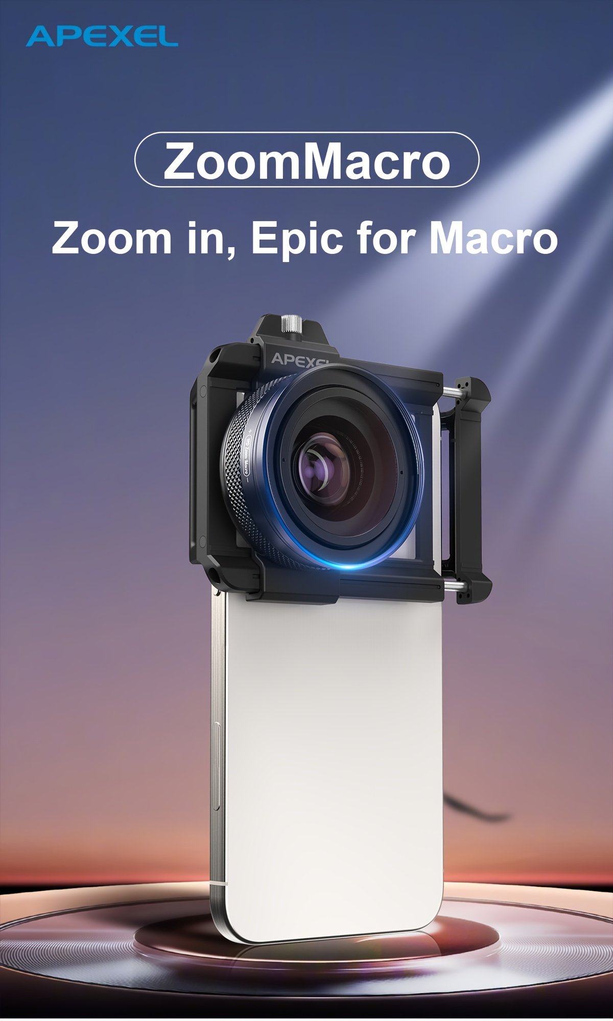 Objectif zoom APEXEL 10X-20X pour la photographie avec smartphone, objectif optique haute définition