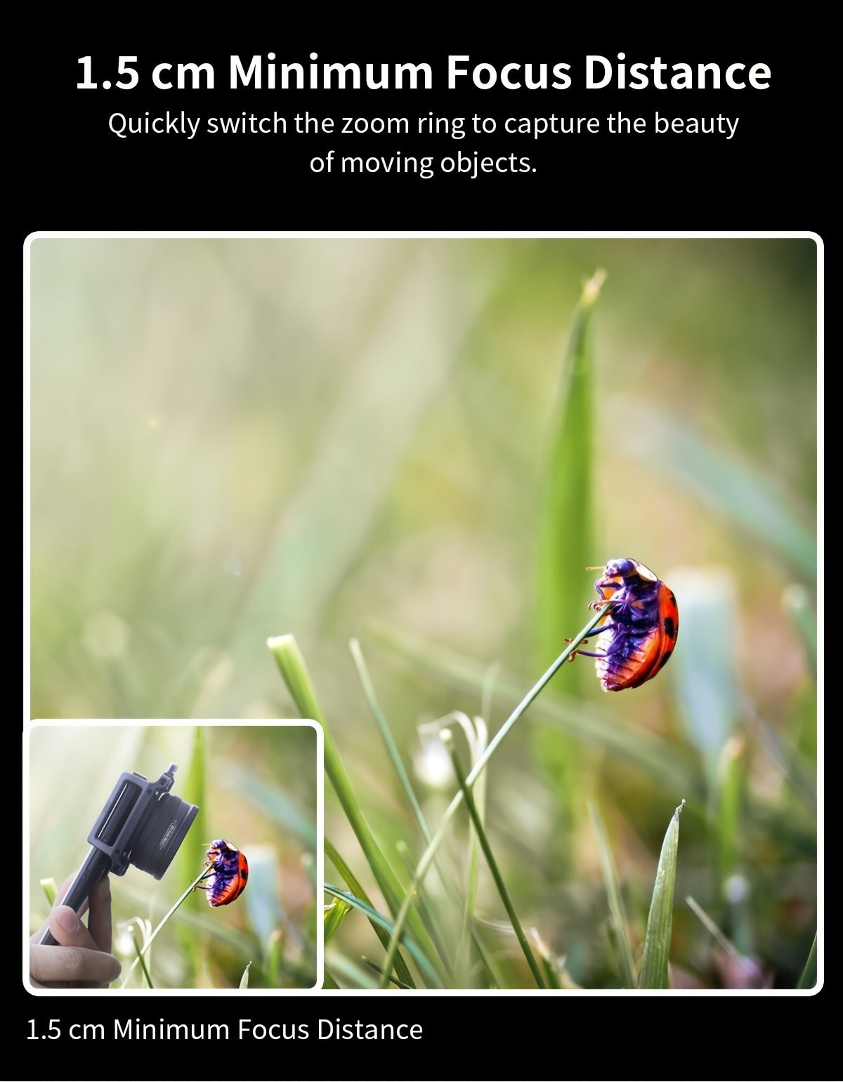 Objectif zoom APEXEL 10X-20X pour la photographie avec smartphone, objectif optique haute définition