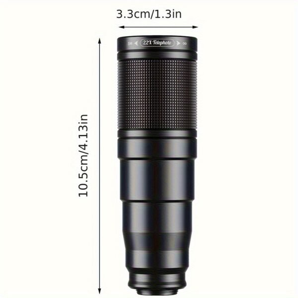 Kit d'Objectifs pour Téléphone APEXEL 10 en 1 - Objectif Télescopique 22X, Objectif Œil de Poisson 198°, Objectif Grand Angle et Objectif Macro (Vissés Ensemble), Kit de Photographie pour iPhone 16/15/14/13 Pro Max, Samsung et la Plupart des Smartphones – Image 2