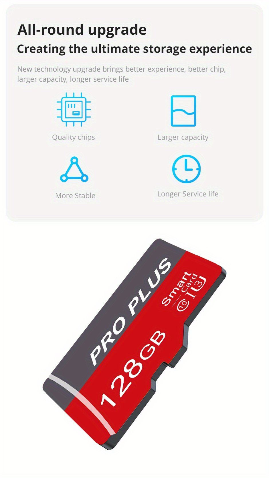 5pièces Carte Mémoire 128 Go 64 Go 32 Go 16 Go Avec Adaptateur, Carte Mémoire Haute Vitesse 8 Go 4 Go 2 Go 1 Go, Carte Mémoire U3 C10 A1 TF 512 Mo 256 Mo 128 Mo 64 Mo Pour Tablette/caméra/téléphone/audio de Voiture, Stockez Vos Fichiers En Toute Sécurité !